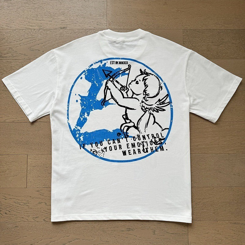 Emotional Closet Tee blanco y azul - espalda