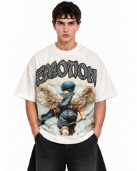 MIXED EMOTION CUPID WINGS RHINESTONE TEE