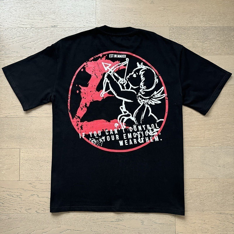 Emotional Closet Tee negro y rojo - espalda