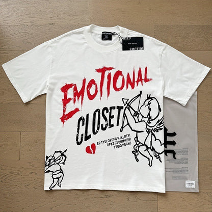 Emotional Closet Tee blanco y rojo - frente